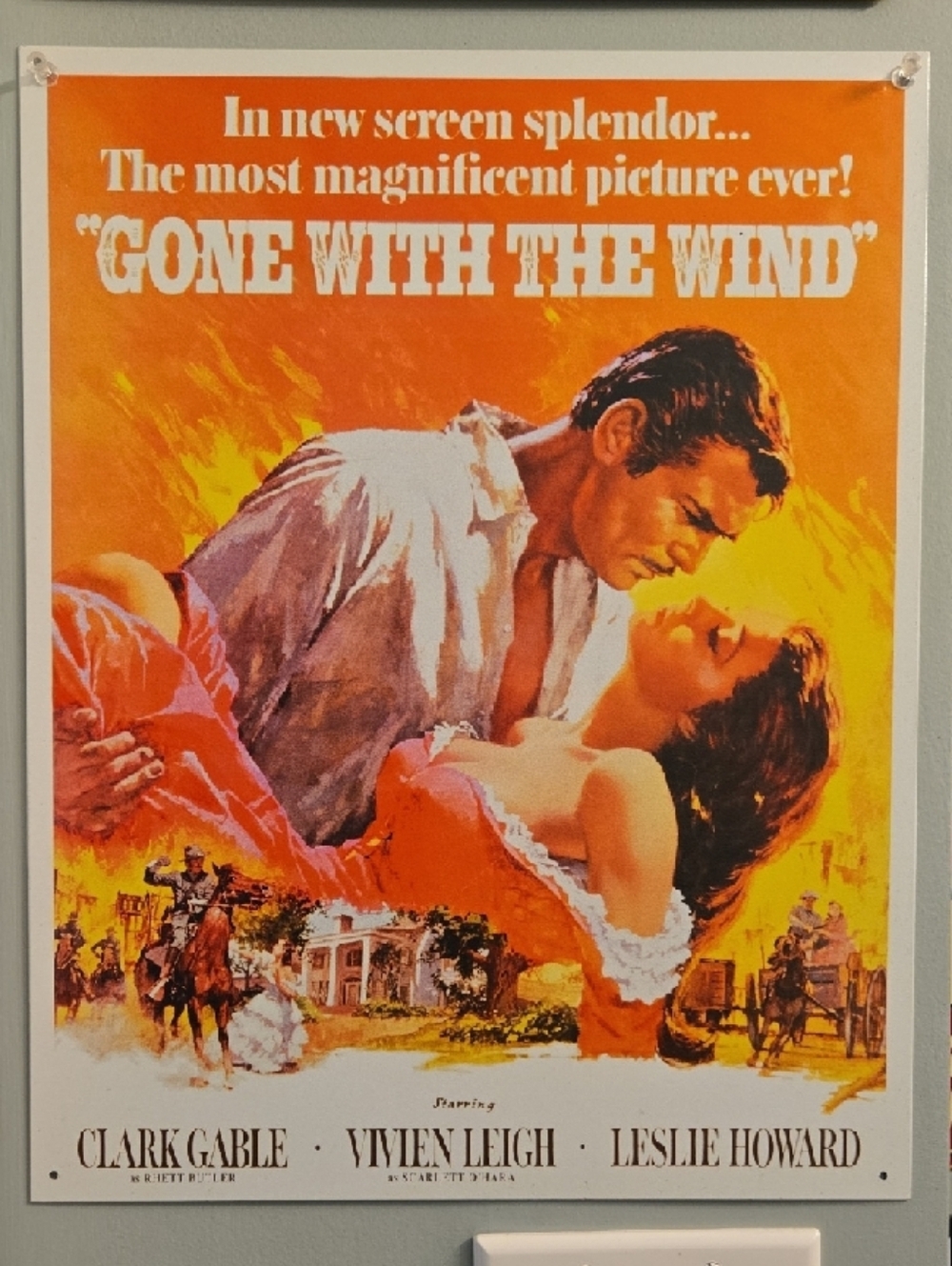 Vintage Gone With The Wind Metal Sign